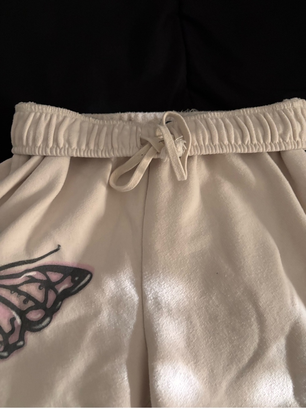 Wild Fable Cream Jogger Sweatpants with Multicolored Butterflies - Picture 4 of 9